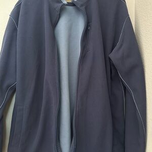 LIFE IS GOOD Jacket Womens L Gray Fleece Full Zip Mock Collar, Outdoor, Camping